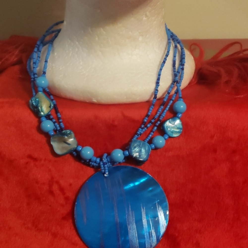 Blue turquoise necklace